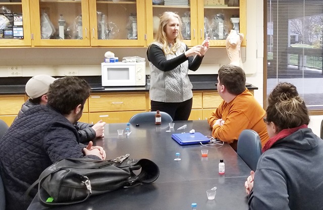 Science Instructor Katie Hester in the classroom