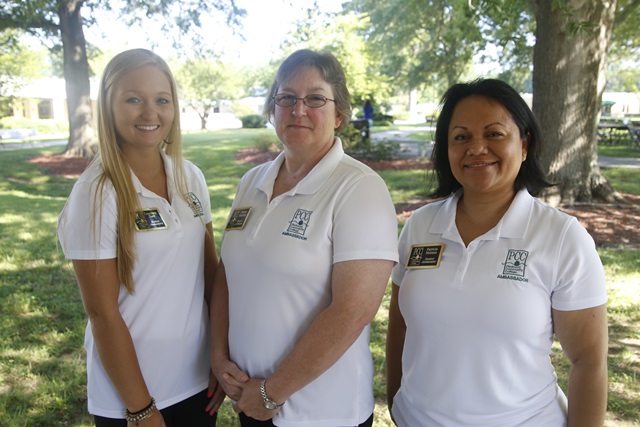 Student Ambassadors Courtney Darr, Dianna McGinty, and Patricia Holmes