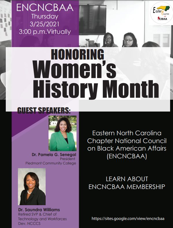 Women's History Month event flyer